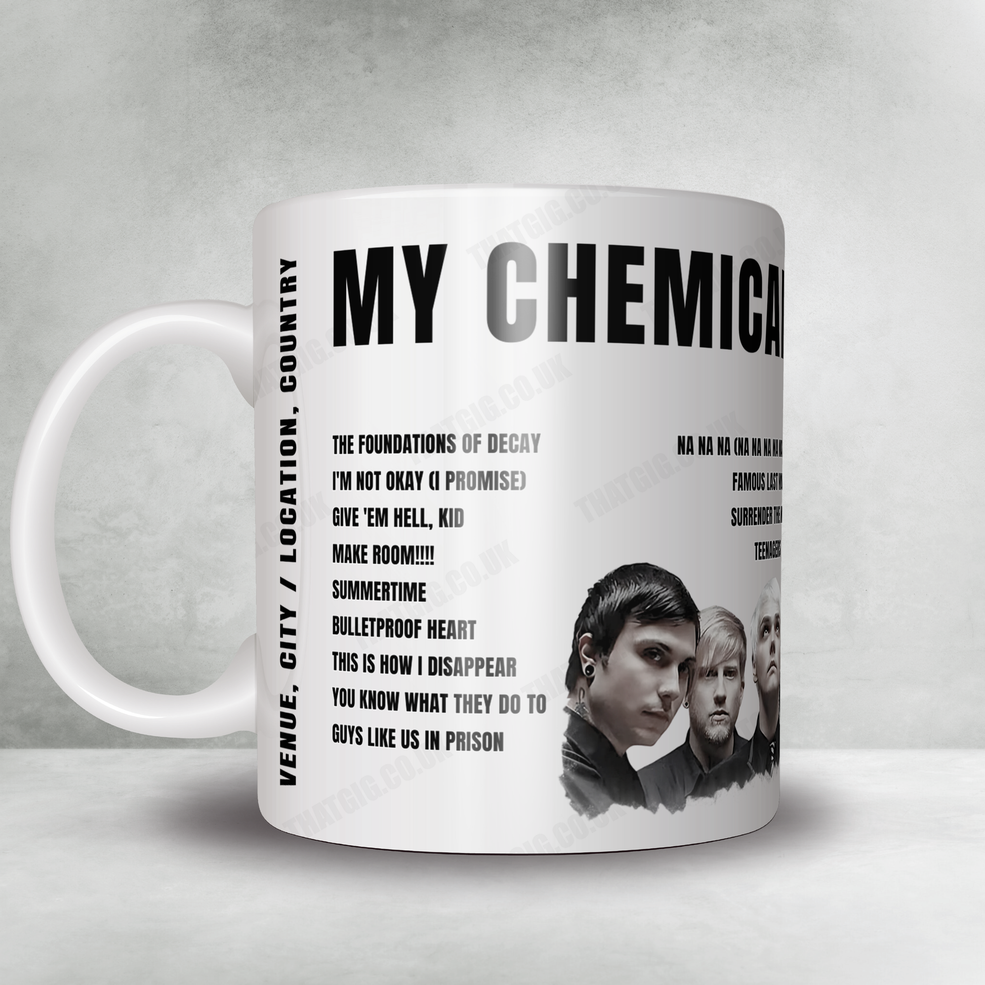 My Chemical Romance Setlist Mug - FLA Live Arena, Sunrise - September 24th, 2022