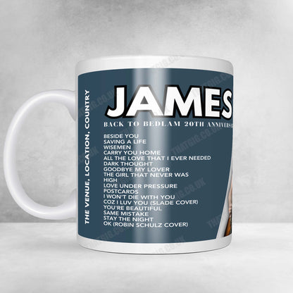James Blunt Setlist Mug - First Direct Arena, Leeds - February 13th, 2025