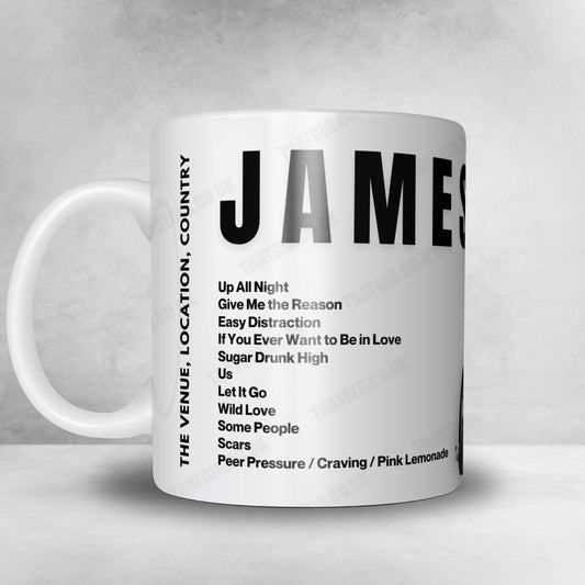 James Bay Setlist Mug - The Middlesbrough Empire, Middlesbrough - May 9th, 2022