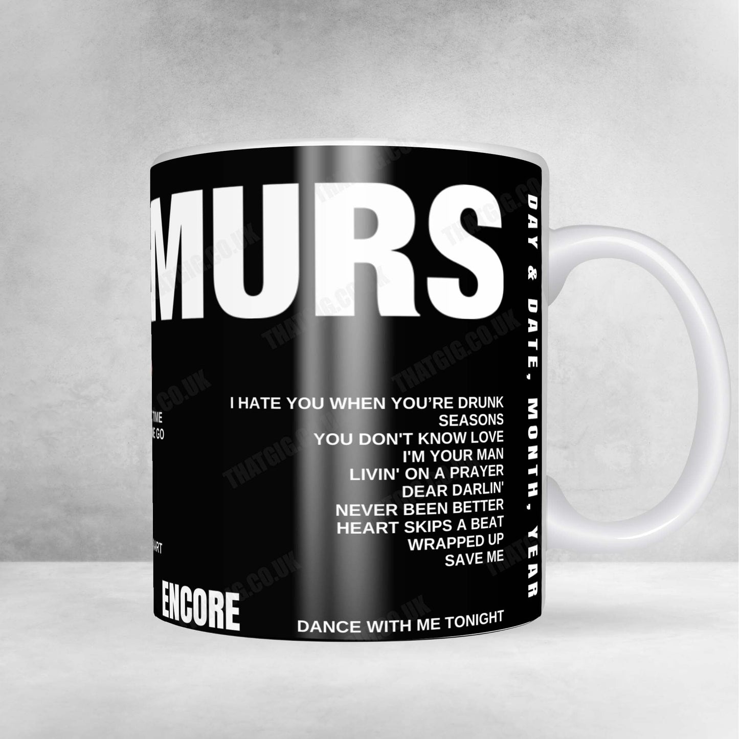Olly Murs Setlist Mug - P&J Live, Aberdeen - May 3rd, 2025