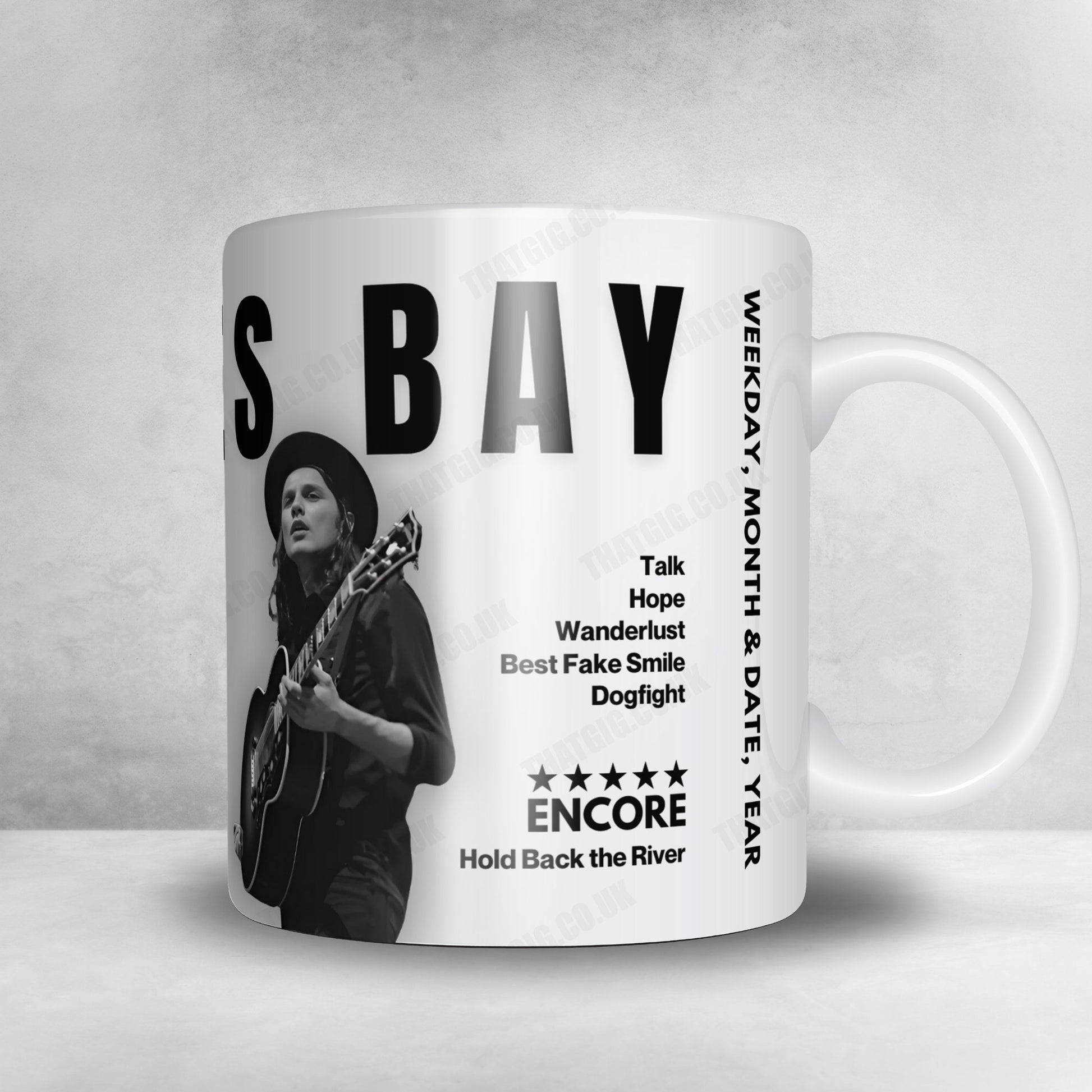 James Bay Setlist Mug - The Lawn at CAS, Columbus - August 28th, 2022