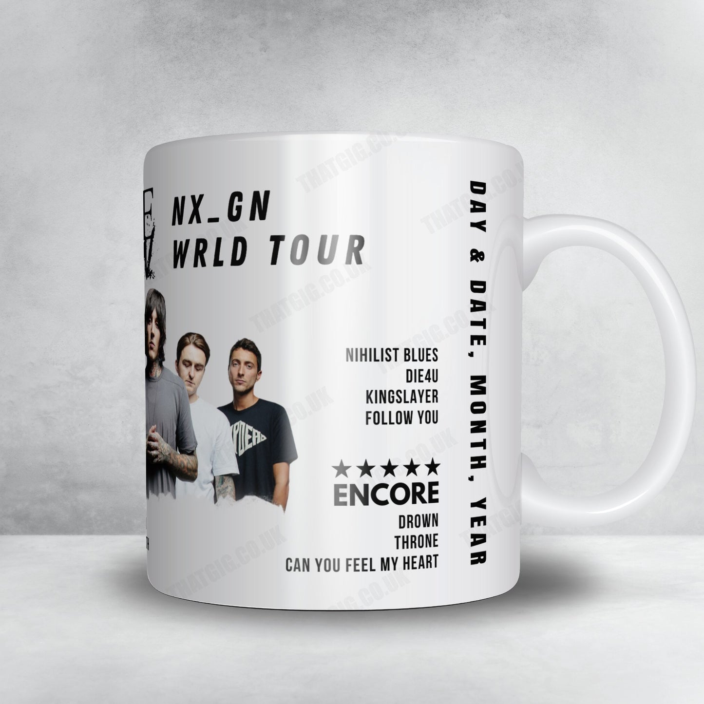 Bring Me the Horizon Setlist Mug - Château de Beauregard, Hérouville-Saint-Clair - July 4th, 2024