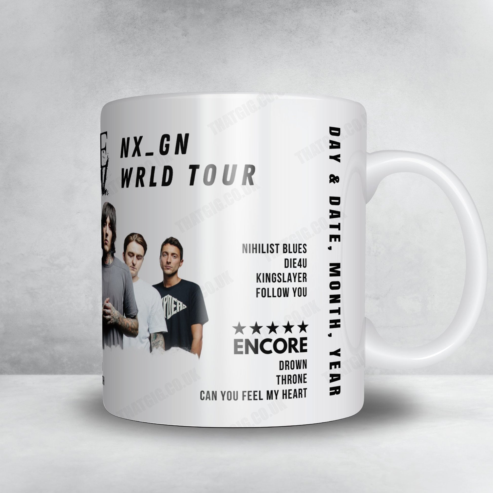 Bring Me the Horizon Setlist Mug - Château de Beauregard, Hérouville-Saint-Clair - July 4th, 2024