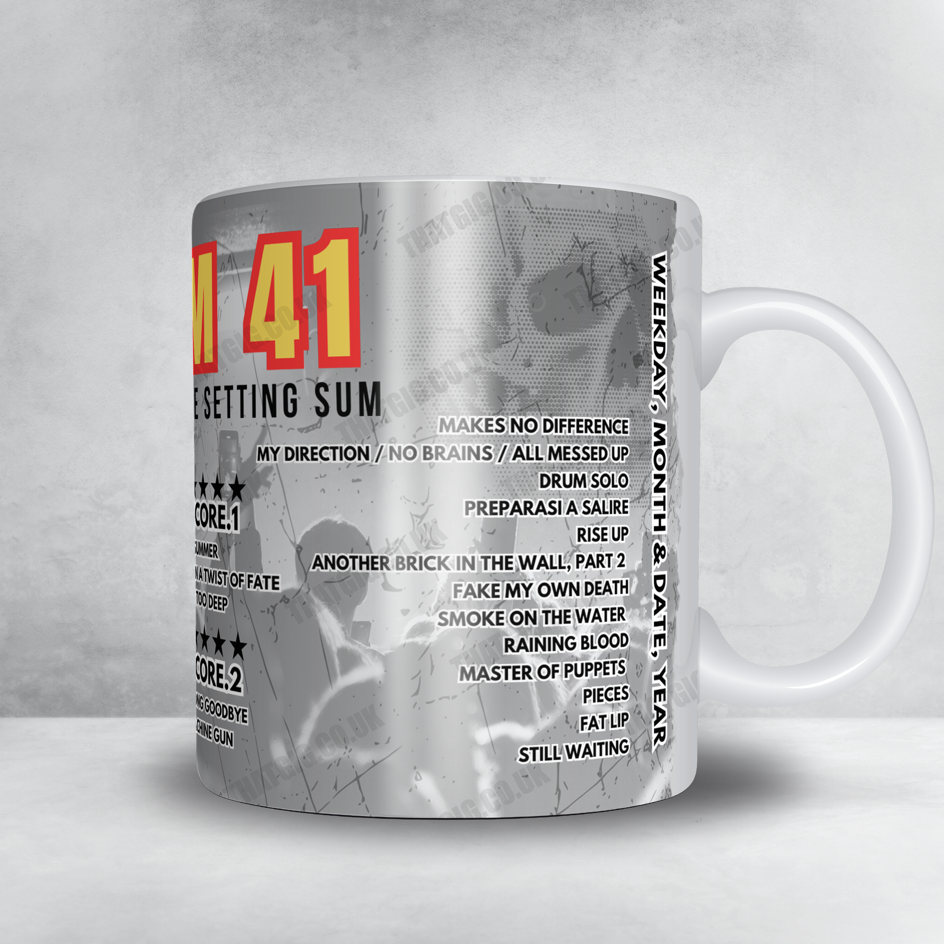 Sum 41 Setlist Mug - The Astro, La Vista - April 19th, 2024