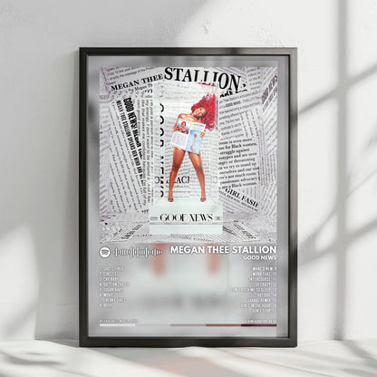 Megan Thee Stallion "Good News" Album Cover Poster - with Complete Tracklist