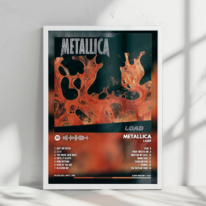 Metallica "Load" Album Cover Poster - with Complete Tracklist