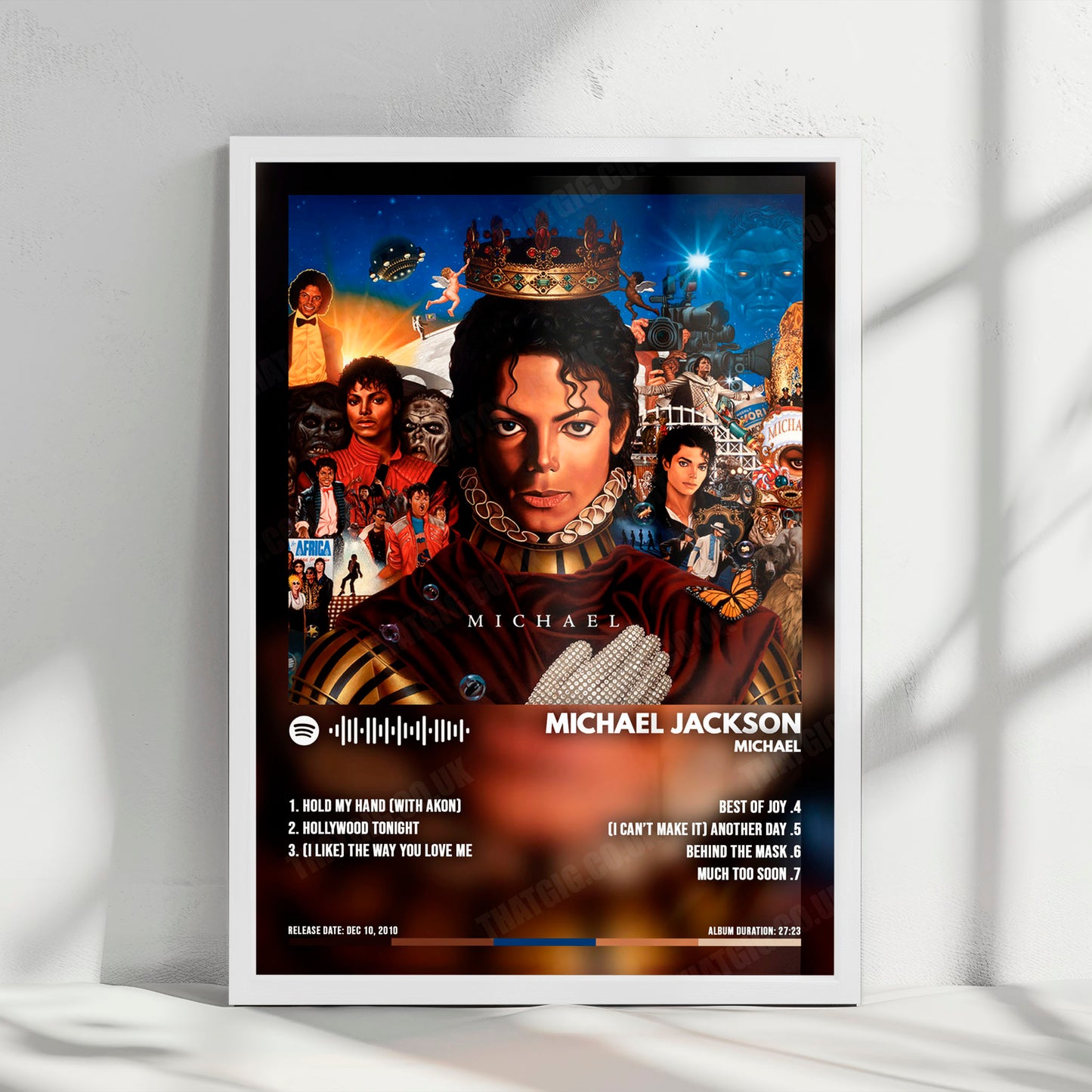 Michael Jackson "Michael" Album Cover Poster - with Complete Tracklist