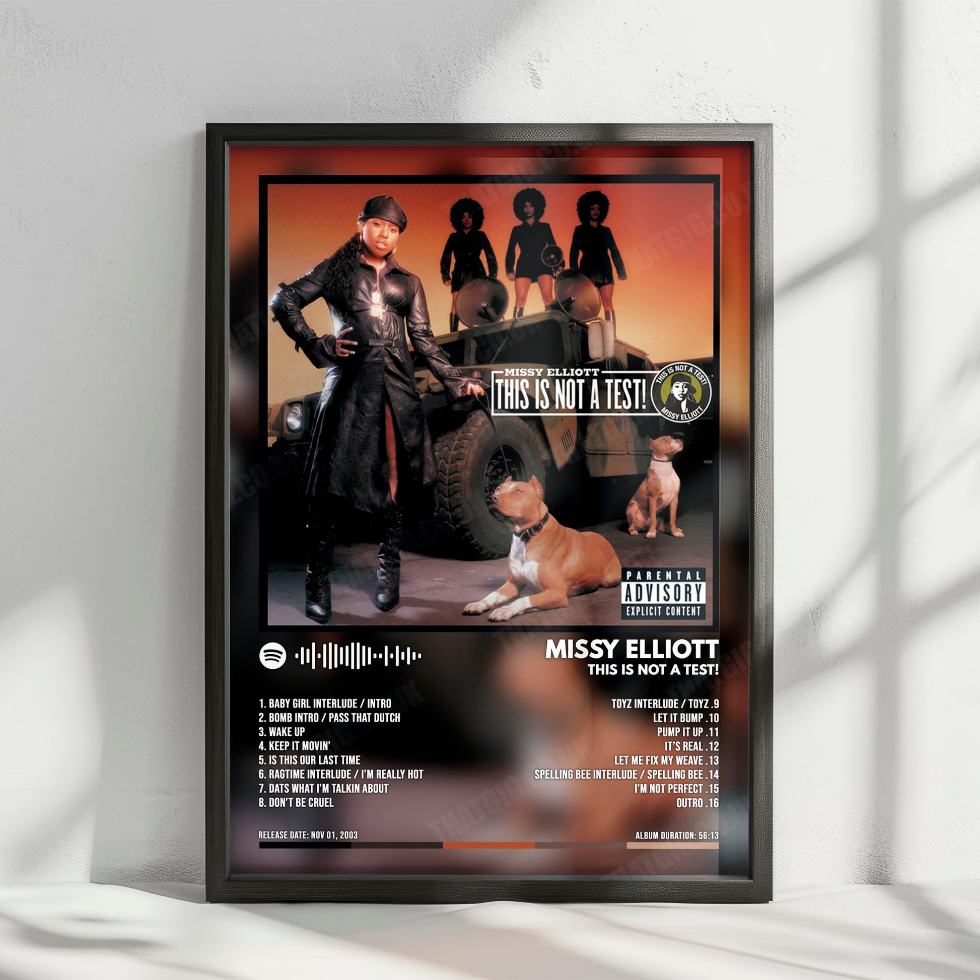 Missy Elliott "This Is Not a Test!" Album Cover Poster - with Complete Tracklist