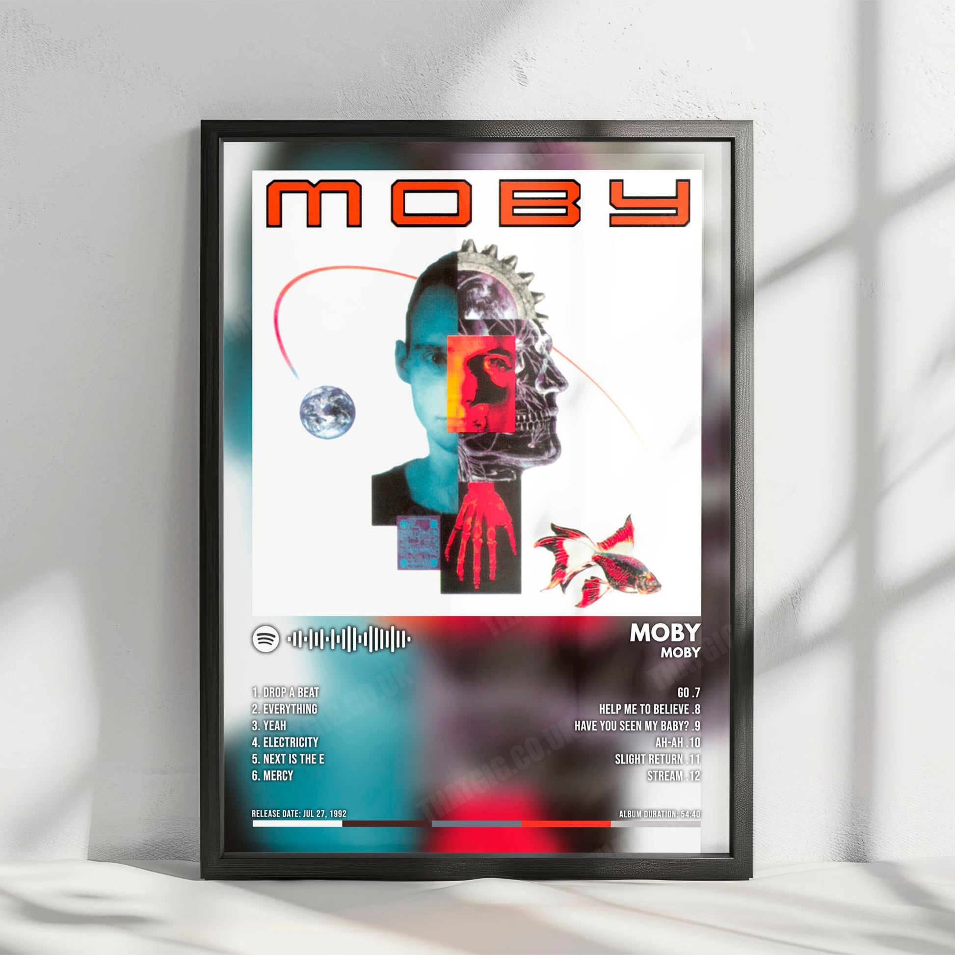 Moby "Moby" Album Cover Poster - with Complete Tracklist