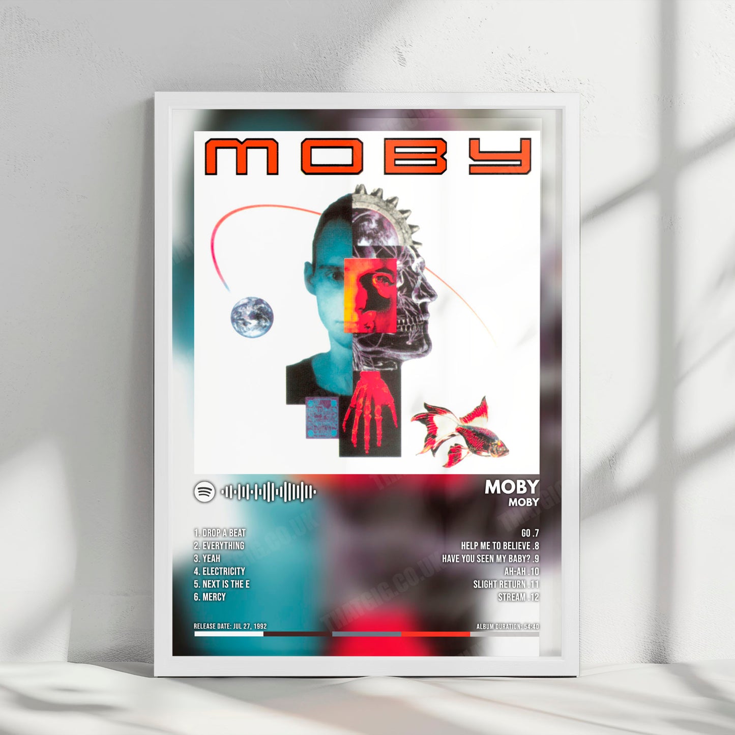 Moby "Moby" Album Cover Poster - with Complete Tracklist