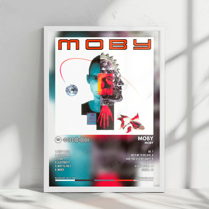 Moby "Moby" Album Cover Poster - with Complete Tracklist