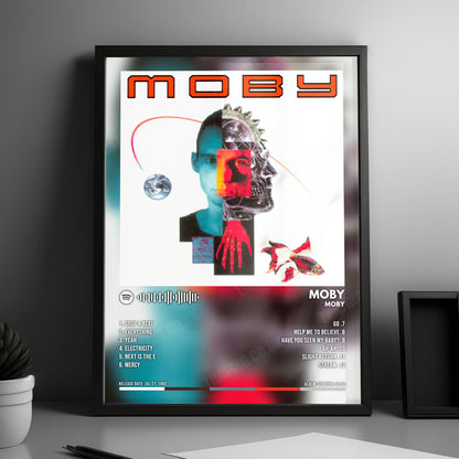 Moby "Moby" Album Cover Poster - with Complete Tracklist