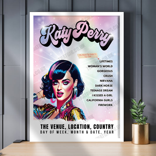 Katy Perry Setlist Poster - Resorts World Theatre Las Vegas - November 4th, 2023