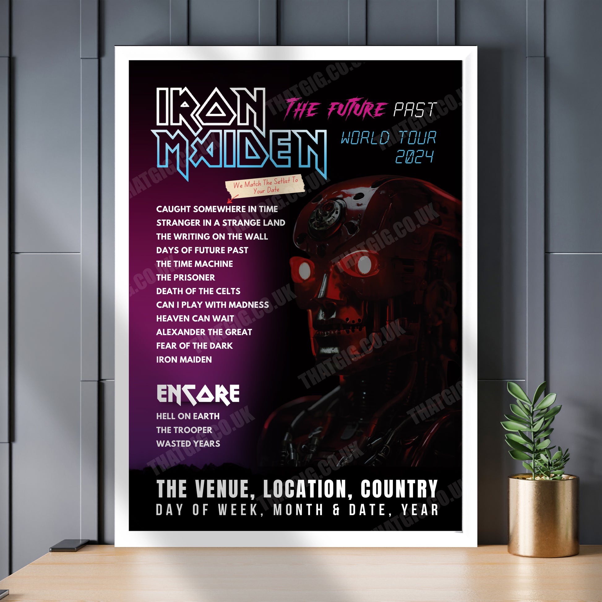 Iron Maiden Setlist Poster - Rogers Place, Edmonton - September 30th, 2023