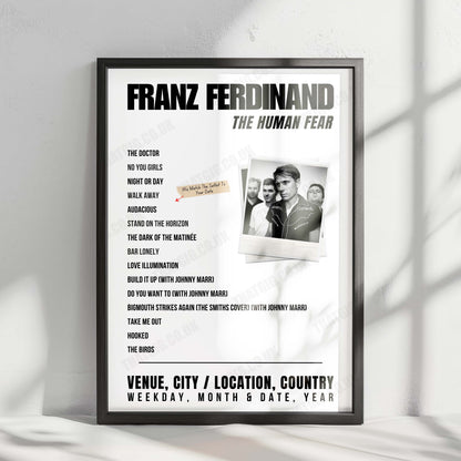 Franz Ferdinand Setlist Poster - Festivalterrein Weert-Noord, Weert - July 11th, 2025