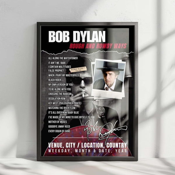 Bob Dylan Setlist Poster - Music Hall at Fair Park, Dallas - April 4th, 2024