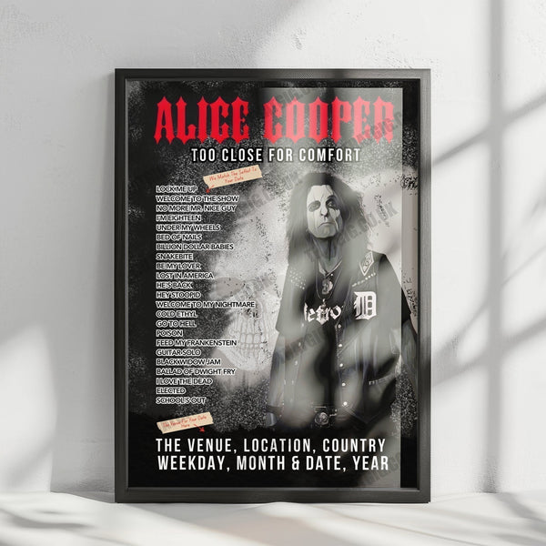 Alice Cooper Setlist Poster - Max-Schmeling-Halle, Berlin, Germany - October 9th, 2024