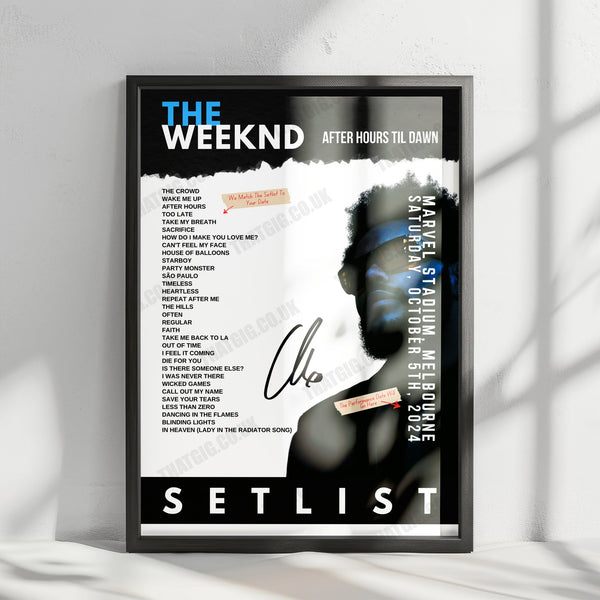 The Weeknd Setlist Poster - PGE Narodowy, Warsaw - August 9th, 2023