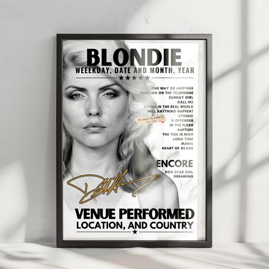 Blondie Setlist Poster - Caribbean Gardens, Melbourne - April 20th, 2024