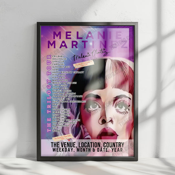 Melanie Martinez Setlist Poster - Climate Pledge Arena Seattle - May 10th, 2024