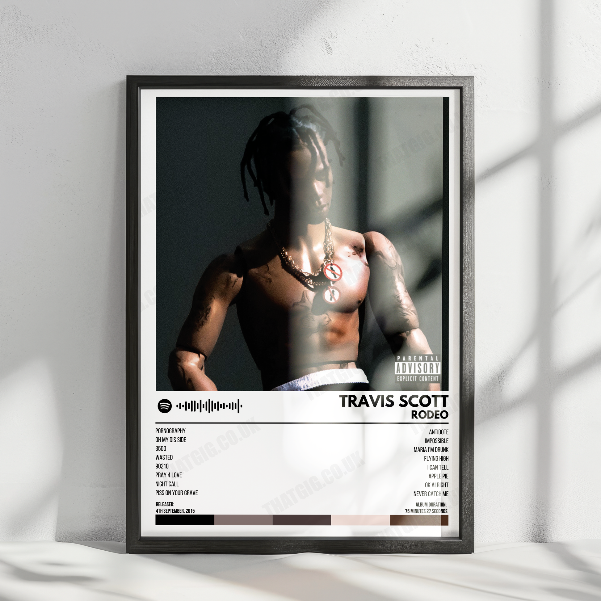 Travis Scott - Rodeo Album Poster - with Complete Tracklist