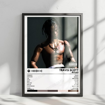 Travis Scott - Rodeo Album Poster - with Complete Tracklist