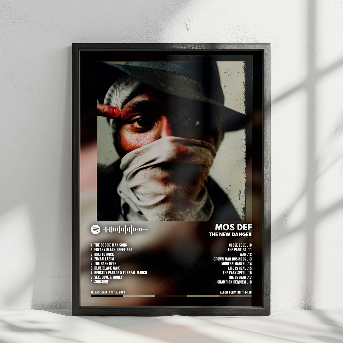 Mos Def "The New Danger" Album Cover Poster - with Complete Tracklist