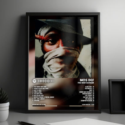Mos Def "The New Danger" Album Cover Poster - with Complete Tracklist