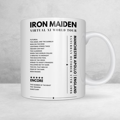 Iron Maiden Setlist - Manchester Apollo, Manchester, England - October 17th 1998