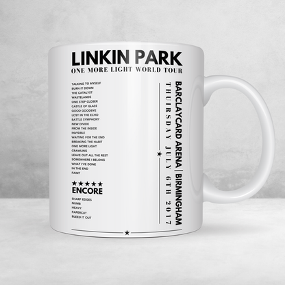 Linkin Park Setlist Poster - Barclaycard Arena, Birmingham - July 6th 2017