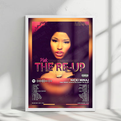 Nicki Minaj "Pink Friday: Roman Reloaded" Album Cover Poster - with Complete Tracklist