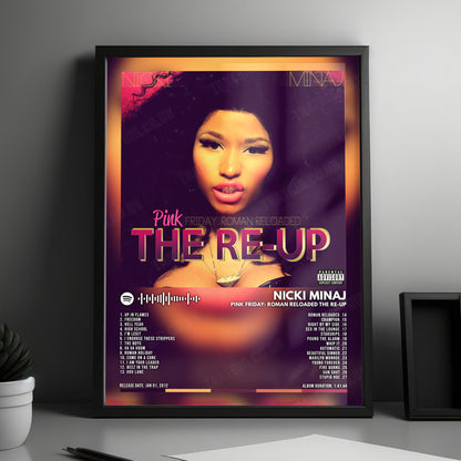 Nicki Minaj "Pink Friday: Roman Reloaded" Album Cover Poster - with Complete Tracklist