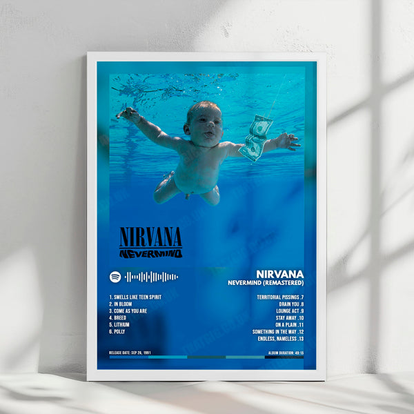 Nirvana Nevermind Album Poster | Iconic Grunge Rock Art – That Gig