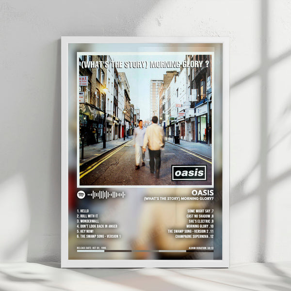 Oasis - What's the Story Morning Glory - Album Cover Poster with Full Tracklist