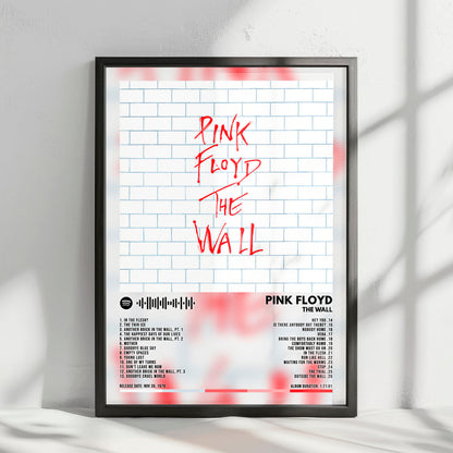 Pink Floyd "The Wall" Album Cover Poster - with Complete Tracklist