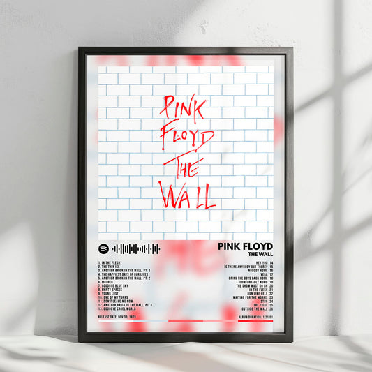 Pink Floyd "The Wall" Album Cover Poster - with Complete Tracklist