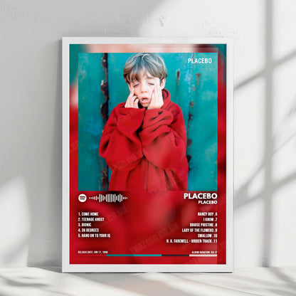 Placebo "Placebo" Album Cover Poster - with Complete Tracklist