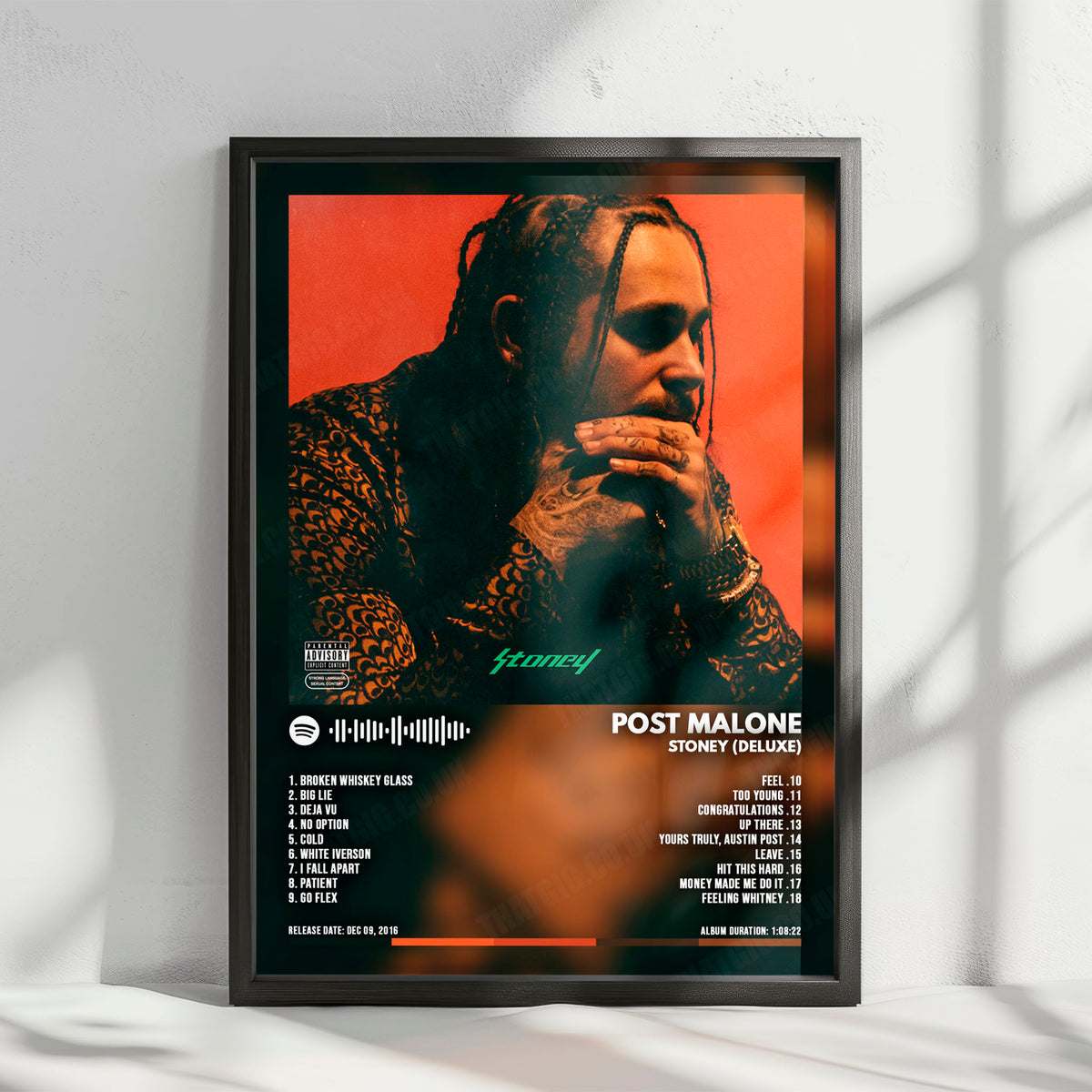 Post Malone "Stoney (Deluxe)" Album Cover Poster - with Complete Tracklist
