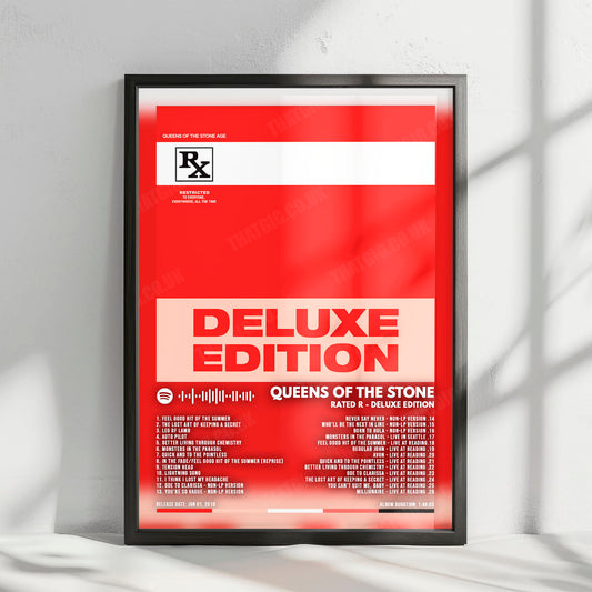Queens of the Stone Age "Rated R" Album Cover Poster - with Complete Tracklist