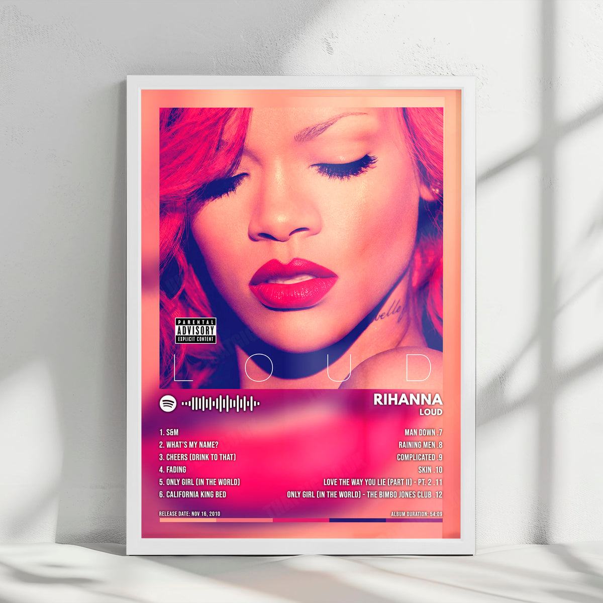 Rihanna "Loud" Album Cover Poster - with Complete Tracklist
