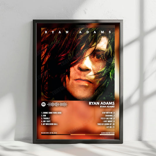 Ryan Adams "Ryan Adams" Album Cover Poster - with Complete Tracklist