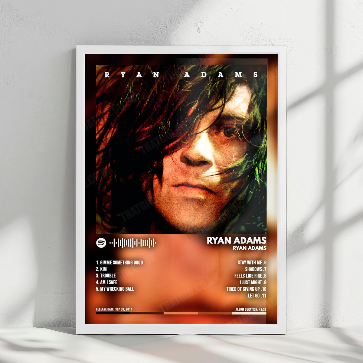 Ryan Adams "Ryan Adams" Album Cover Poster - with Complete Tracklist