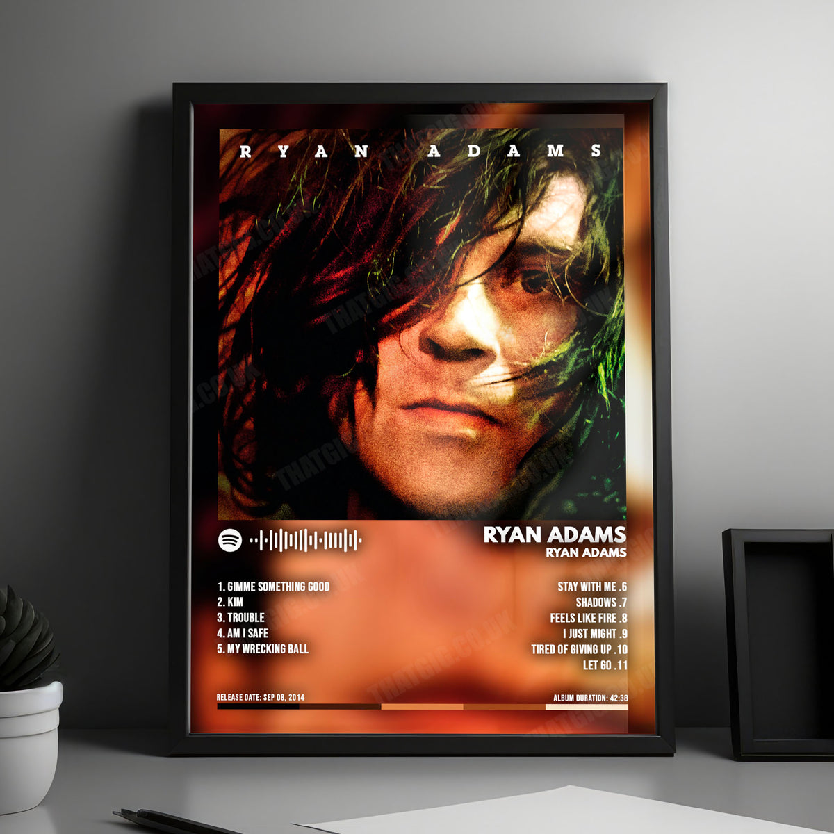 Ryan Adams "Ryan Adams" Album Cover Poster - with Complete Tracklist