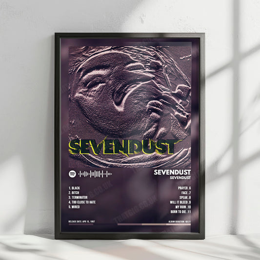 Sevendust "Sevendust " Album Cover Poster - with Complete Tracklist