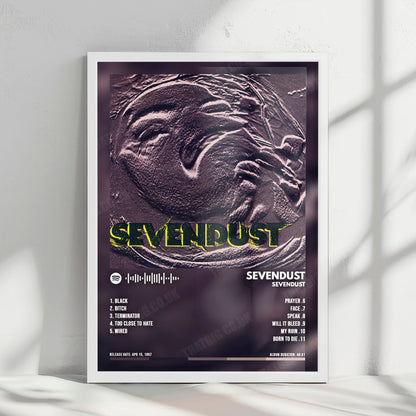Sevendust "Sevendust " Album Cover Poster - with Complete Tracklist