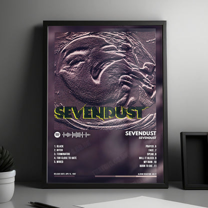 Sevendust "Sevendust " Album Cover Poster - with Complete Tracklist
