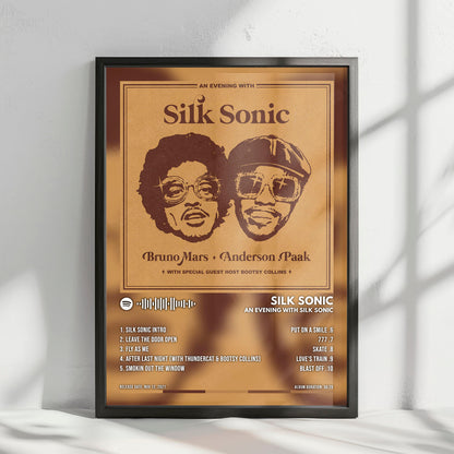 Silk Sonic "An Evening With Silk Sonic" Album Cover Poster - with Complete Tracklist