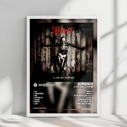 Slipknot ".5: The Gray Chapter " Album Cover Poster - with Complete Tracklist