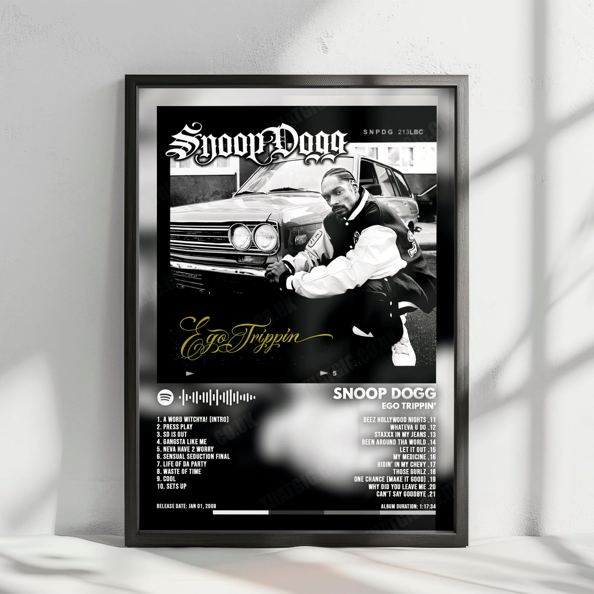 Snoop Dogg "Ego Trippin'" Album Cover Poster - with Complete Tracklist