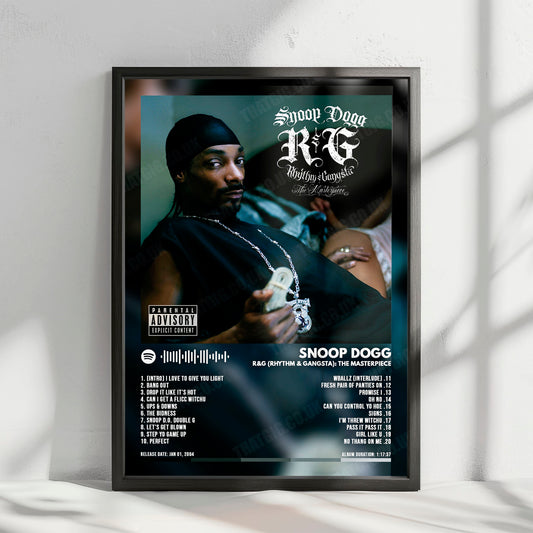 Snoop Dogg "R&G (Rhythm & Gangsta): The Masterpiece" Album Cover Poster - with Complete Tracklist